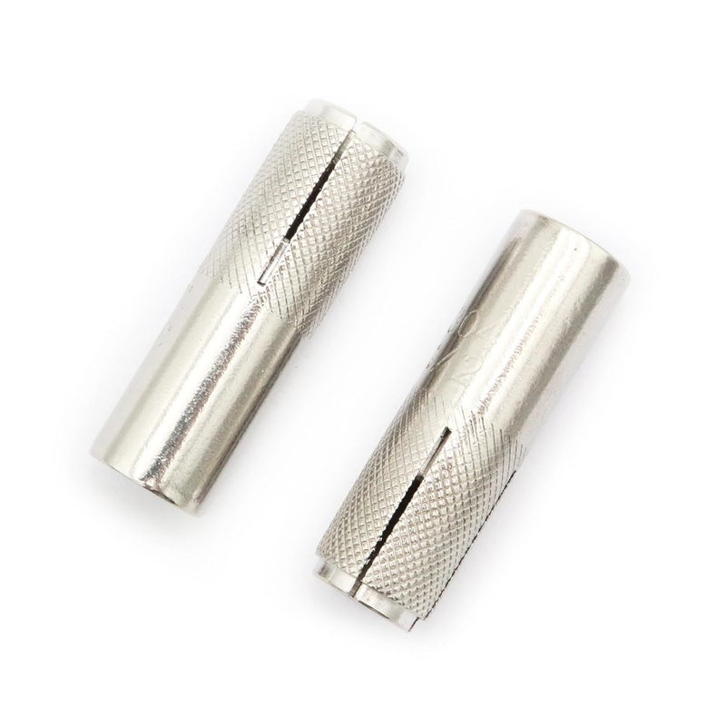 SCXCLY 10pcs Drop in Anchors, (1/2''-13) Knurled Drop-in-Anchor for Solid Concrete, Internal Forced Expansion Screw Bolts, 304 Stainless Steel(Silver) - Image 1